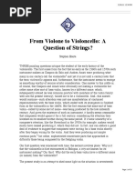 From Violone to Violoncello a Question of Strings