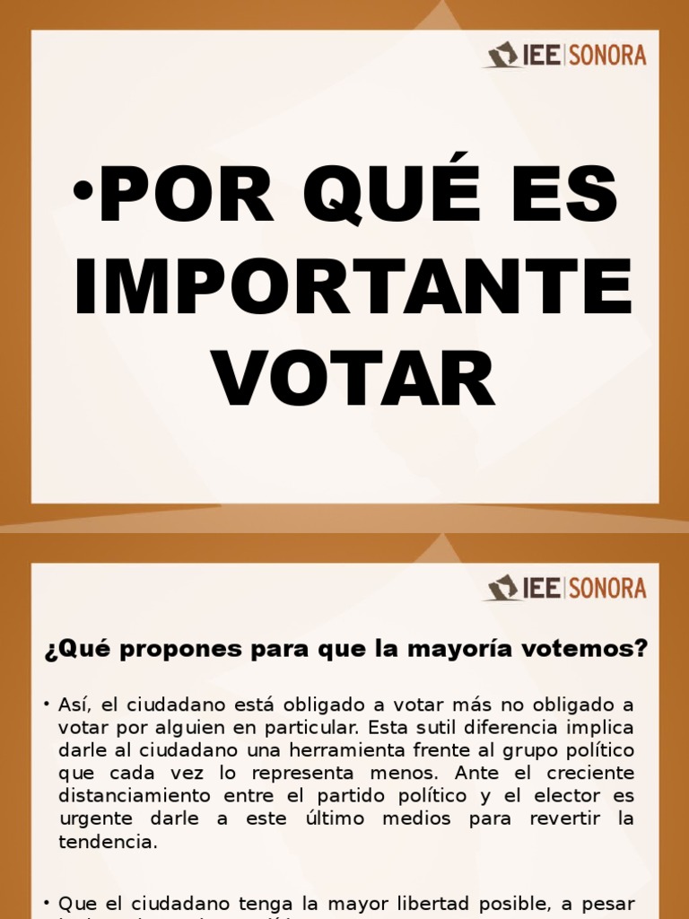Importancia del Voto en Democracia | PDF | Político independiente ...