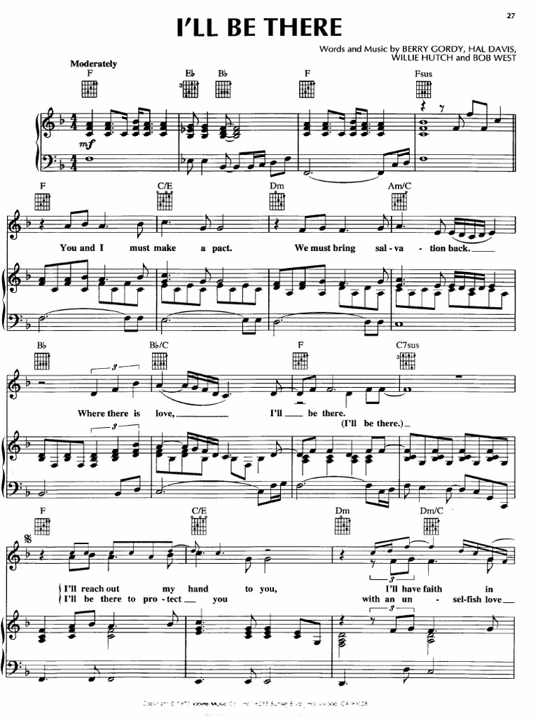 23057056 Michael Jackson I Ll Be There Pdf