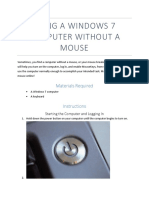 using a windows pc without a mouse - final draft