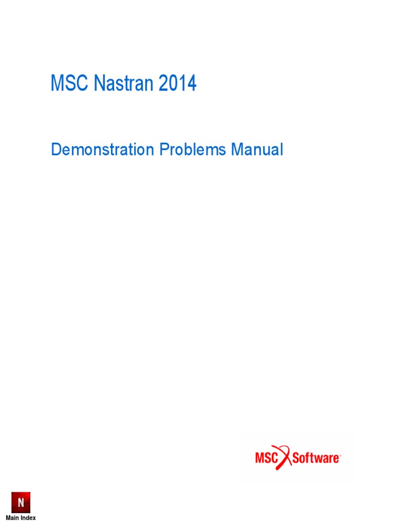 MSC Nastran 2014 Demo Problems | PDF | Elasticity (Physics) | Stress ...