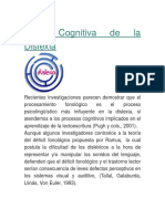 Base Cognitiva de La Dislexia