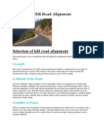 Selection of Hill Road Alignment