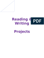 novel study projects- reading   writing updated