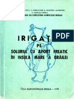 Irigatia Pe Solurile Cu Aport Freatic in IMB PDF