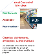 Chemical Control of Microbes: Disinfectants, Antiseptics & Preservatives