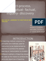 Product-Process, Conceptual - Factual, Inquery - Discovery