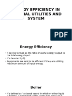 Energy Efficiency in Thermal Utilities and System