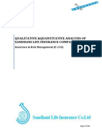 Ratio Analysis and Qualitative Analysis of Sandhani Life Insurance Ltd.