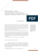 ARTIGO Entre a Poeira e Silencio (Regis Ramos)