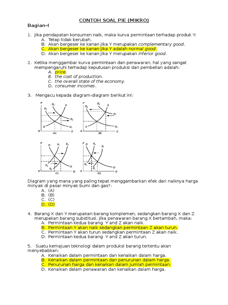 Contoh Soal Kurva Permintaan Dan Penawaran - Contoh Soal Terbaru
