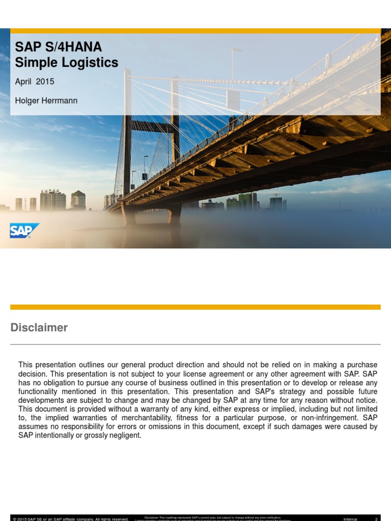 S4log - Sap - Simple Logistics PDF | PDF | Business | Computers