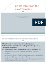 Divorce and Its Effects On The Institutions of Families