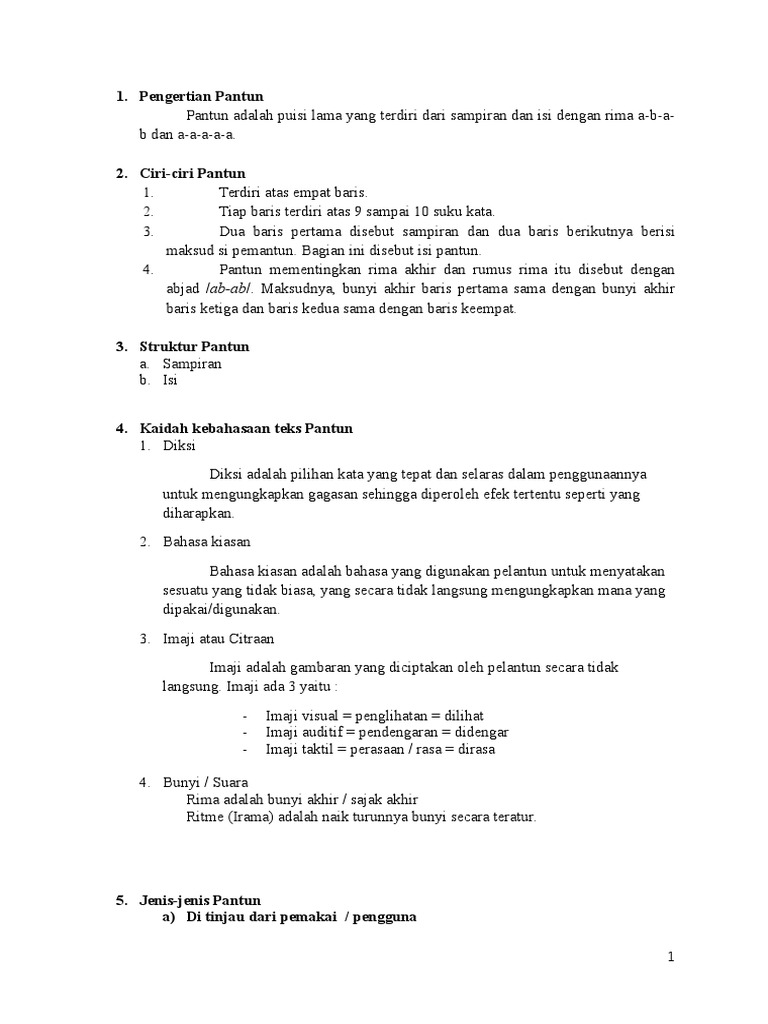 Pengertian Pantun Pdf