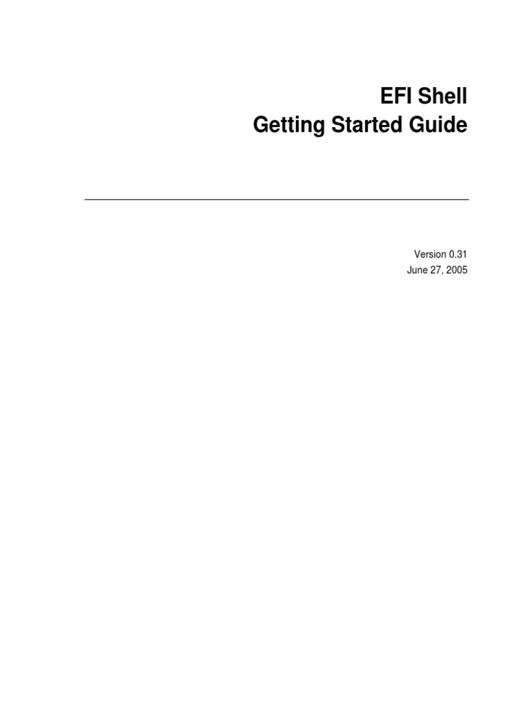 EFI Shell Getting Started GuideVer0 31 | PDF | Command Line Interface ...
