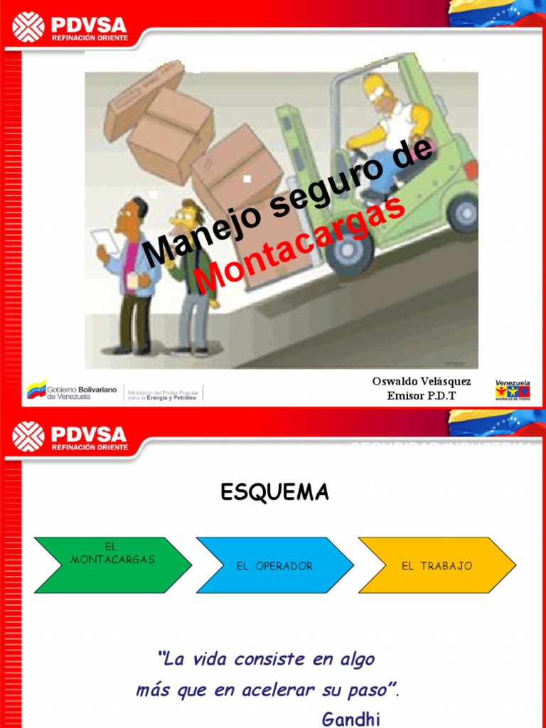 Seguridad en el Manejo de Montacargas | PDF | Máquina elevadora | Peatonal