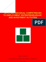 Applying Individual Competencies to Employment, Entrepreneurship, and Investment Activities