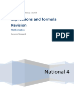 National 4 Expressions and Formula Revision