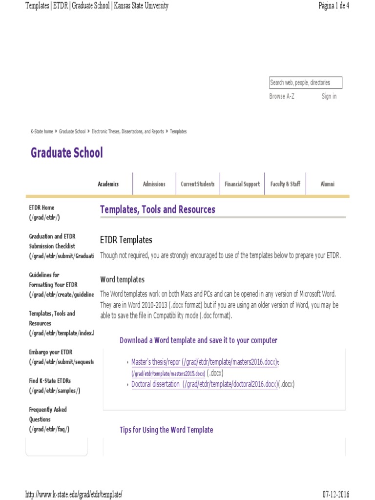 Dissertation word template image