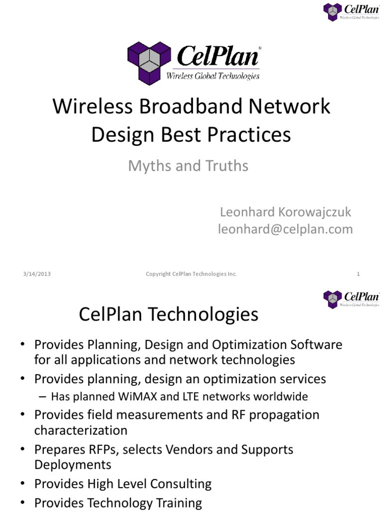 Wireless Broadband Network Design Considerations Rev17 PDF | PDF | Mimo ...