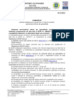 Comunicat Examinare PTS 29.11.2013