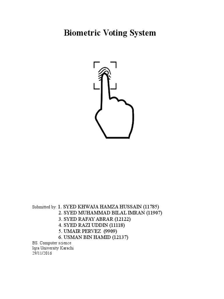Biometric Voting System | Image Scanner | Fingerprint