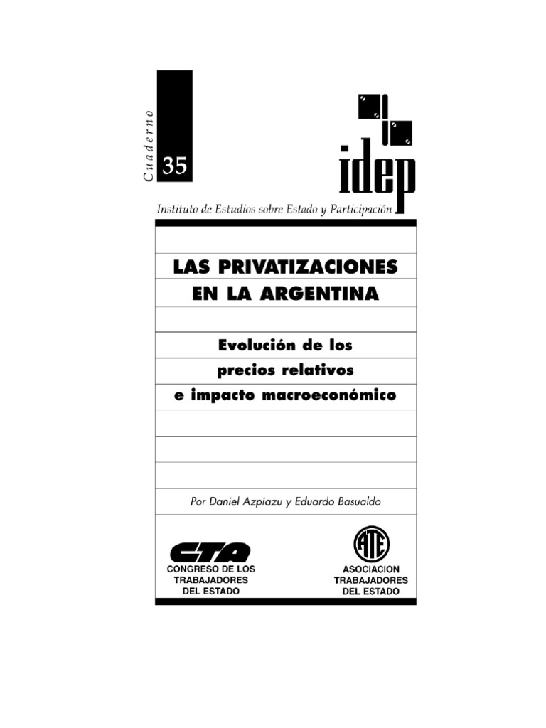 Impacto de las Privatizaciones en Argentina | PDF | Privatización ...