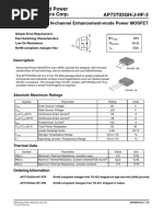 AP73T03GH J HF 3 N Channel Enhancement Mode Power MOSFET 30V 9mohm 55A 50W APEC
