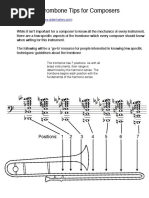 Trombone Tips For Composers