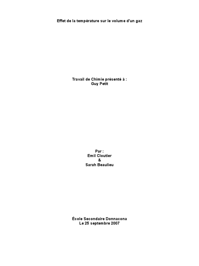 Rapport de Laboratoire 2 3  PDF  Température  Chimie