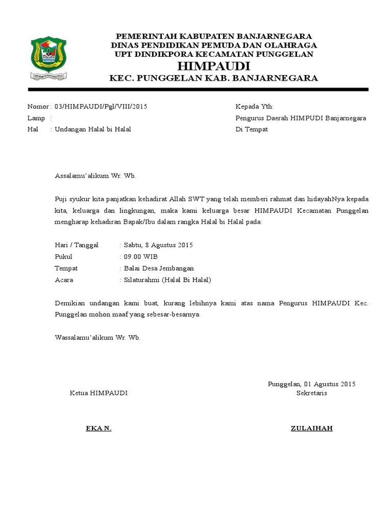 Contoh Surat Undangan Halal Bihalal Idul Fitri Rt Bagi Contoh Surat Undangan Halal Bihalal Idul Fitri Rt Bagi