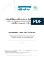 2011 - Critical Thinking Motivational Scale - A Contribution To The of Relationship Between Critical Thinking and Motivation (Chile) PDF