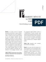 2013 - Ebsco pENSAMIENTO CRÍTICO EN La Universidad de La Postmodernidad PDF