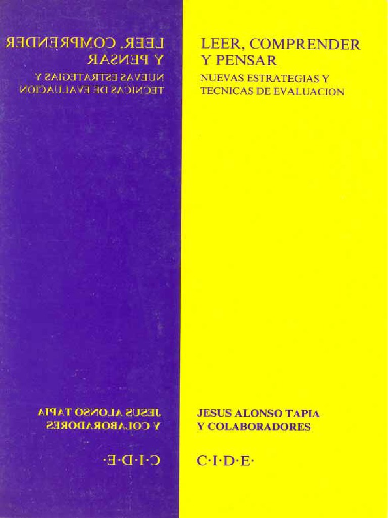 Leer, Comprender y Pensar | PDF | Lectura (proceso) | Comprensión lectora