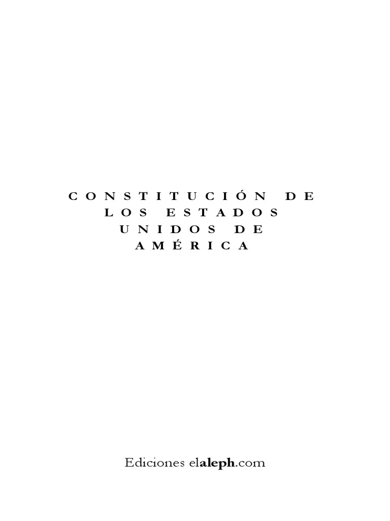 Constitucion de EEUU - Nacion Estadounidense | PDF | Presidentes de los ...