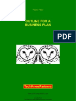 Outline For A Business Plan For Financing