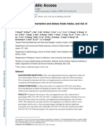 HHS Public Access: Folic Acid Supplementation and Dietary Folate Intake, and Risk of Preeclampsia