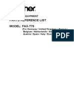 Brother Fax 78 Parts Manual PDF