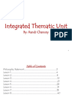 Integrated Thematic Unit: By: Randi Chancey