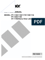 Brother PT-1100, 1130, 1170, 1180, 11q, 1160, 1250, st1150 Service Manual PDF