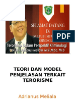 Teori Dan Model Penjelasan Terkait Terorisme