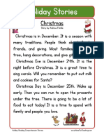 Free Holiday Reading Comprehension Christmas