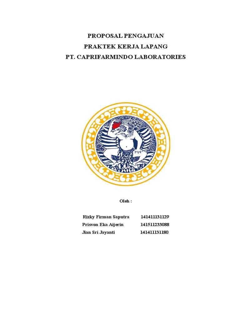 PROPOSAL PKL PT Caprifarmindo