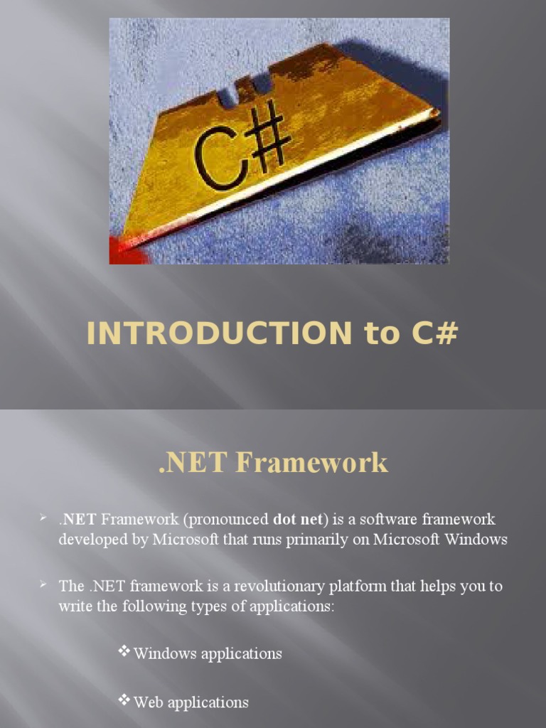 Introduction To C | PDF | C Sharp (Programming Language) | Control Flow