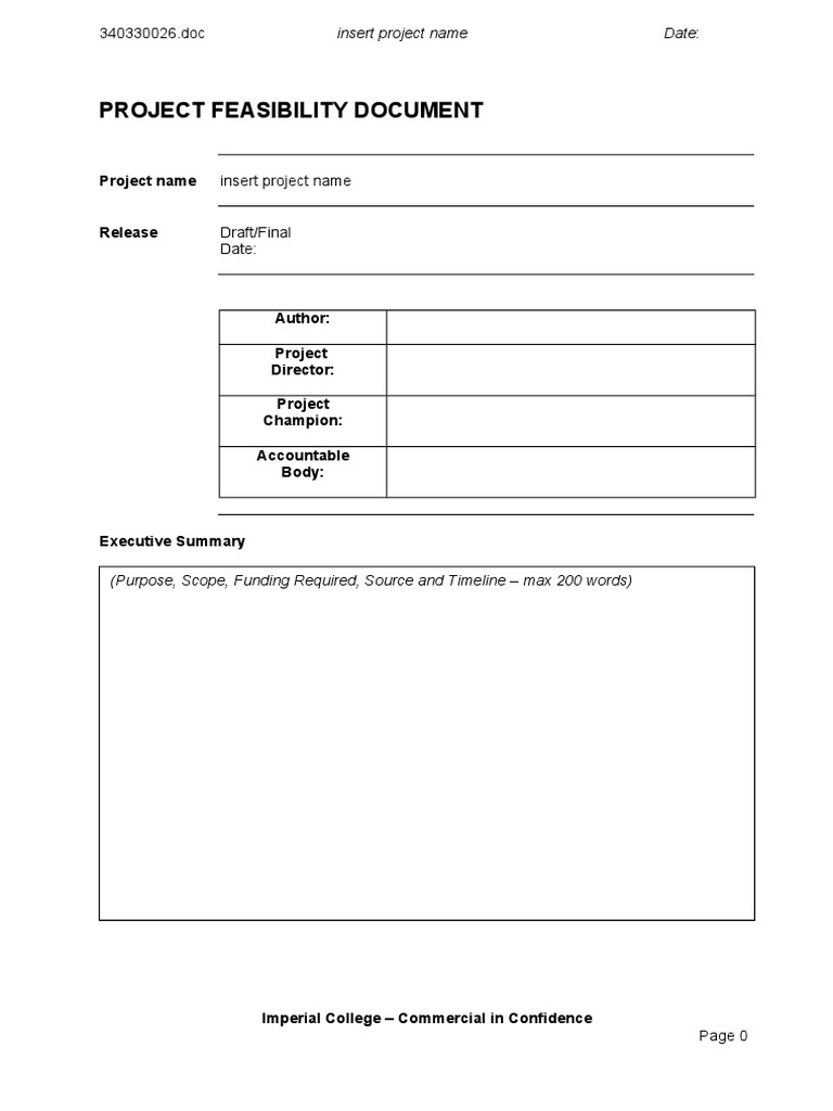 Project Feasibility | PDF | Feasibility Study | Risk