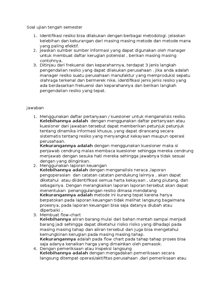 Uts Manajemen Resiko