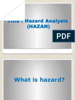 Hazard Analysis - Occupational Safety and Health