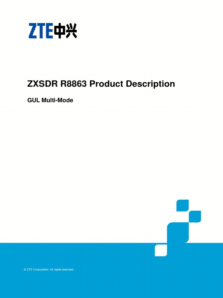ZTE R8863 Product Description | PDF | Electrical Connector | Lte