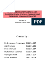 Aktivitas Penghambatan Enzim Alfa-Glukosidase Pada Beberapa Tanaman Yang Digunakan Sebagai Antidiabetes