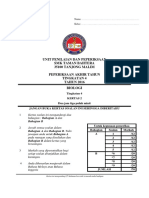 Form 4 Biology Exam Paper